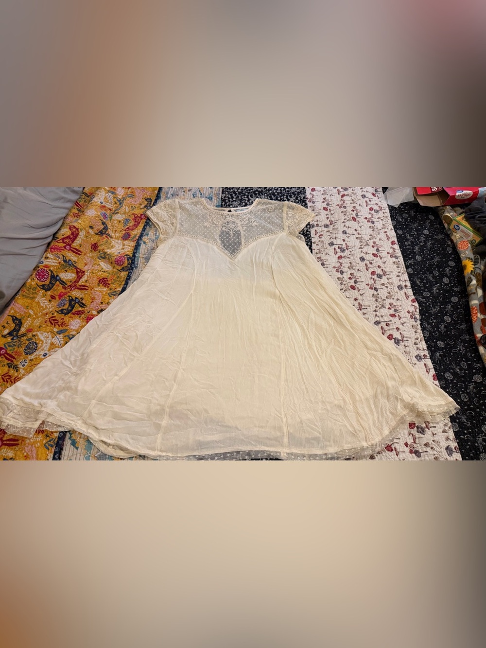 Kimchi Blue Cream Lace Baby Doll Dress